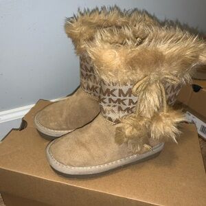Michael Kors Kids Brown Fur Boots